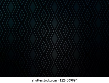 Dark Black vector background with lines, rhombuses. Glitter abstract illustration with colorful lines, rhombuses. Backdrop for TV commercials.