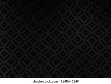 Dark Black vector background with lines, rhombuses. Modern geometric abstract illustration with lines, squares. Backdrop for TV commercials.