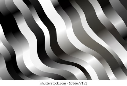 Dark Black vector background with liquid shapes. Colorful abstract illustration with gradient lines. The elegant pattern for brand book.