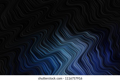 Dark Black vector background with liquid shapes. A sample with blurred bubble shapes. The best blurred design for your business.