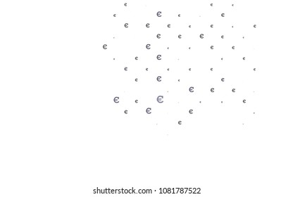 Dark Black vector background with signs of Euro. Shining colored illustration with Euro signs, EUR. Smart design for your business advert of economic, wealth.