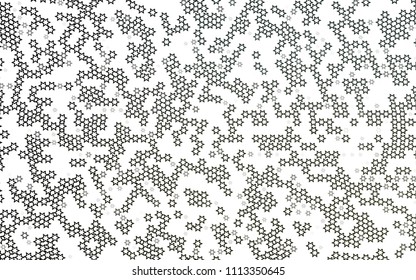 Dark Black vector background with stars. Stars on blurred abstract background with gradient. The template can be used as a background.