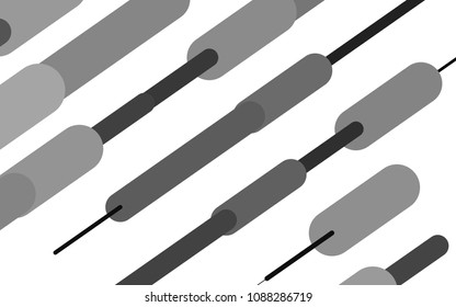 Dark Black vector background with straight lines. Glitter abstract illustration with colored sticks. The pattern can be used for medical ad, booklets, leaflets