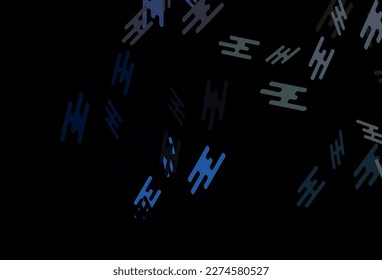 Dark Black vector background with straight lines. Blurred decorative design in simple style with lines. Backdrop for TV commercials.