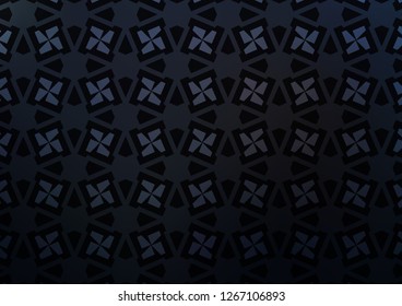 Dark Black vector background with triangles, rectangles. Glitter abstract illustration with squares, lines. Best design for your ad, poster, banner.