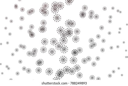 Dark Black vector background with xmas snowflakes. Blurred decorative design in xmas style with snow. New year design for your ad, poster, banner.
