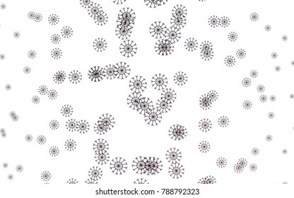Dark Black vector background with xmas snowflakes. Modern geometrical abstract illustration with crystals of ice. The template can be used as a new year background.