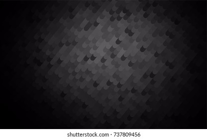 Dark Black vector bandy background. Colorful abstract illustration with gradient crooked lines. The pattern of curved lines for your business design.