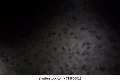 Dark Black vector bandy template. Colorful abstract illustration with gradient crooked lines. Brand-new design for your business.