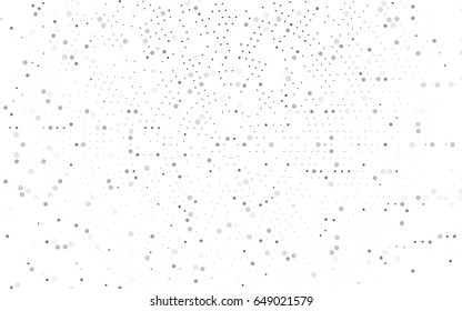Dark Black vector banner with circles, spheres. Abstract spots. Background of Art bubbles in halftone style with colored gradient.