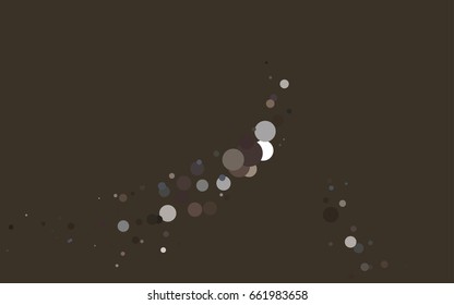 Dark Black vector banner with circles, spheres. Abstract spots. Background of Art bubbles in halftone style with colored gradient.