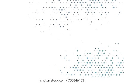 Dark Black vector banner with circles, spheres. Abstract spots. Background of Art bubbles in halftone style with colored gradient.