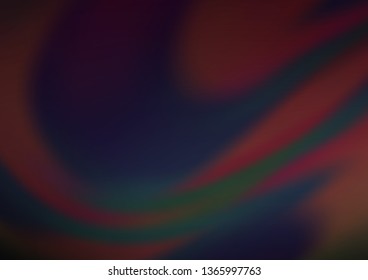 Dark Black vector blurred background. Colorful illustration in abstract style with gradient. A completely new design for your business.