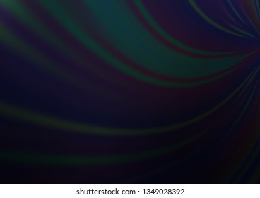 Dark Black vector blurred bright background. Colorful abstract illustration with gradient. The template can be used for your brand book.