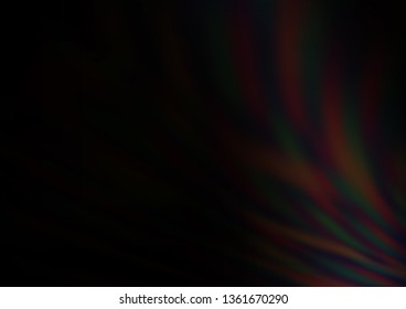 Dark Black vector blurred bright background. Colorful abstract illustration with gradient. A completely new template for your design.
