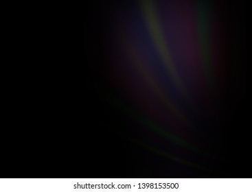 Dark Black vector blurred bright template. A vague abstract illustration with gradient. A completely new design for your business.