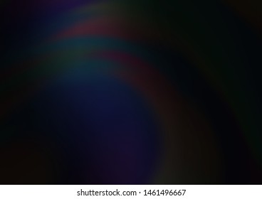 Dark Black vector blurred bright template. Colorful illustration in abstract style with gradient. The template can be used for your brand book.
