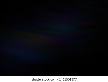 Dark Black vector blurred and colored background. A vague abstract illustration with gradient. The blurred design can be used for your web site.