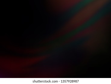 Dark Black vector blurred shine abstract template. Creative illustration in halftone style with gradient. Brand new design for your business.