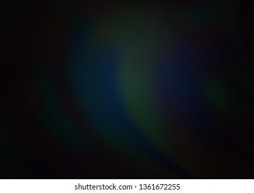 Dark Black vector blurred shine abstract background. Colorful illustration in abstract style with gradient. The template for backgrounds of cell phones.