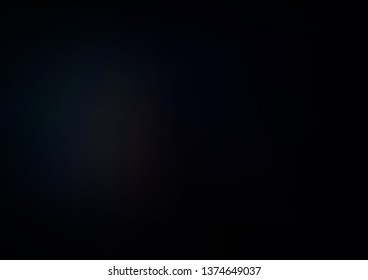 Dark Black vector blurred shine abstract background. A completely new color illustration in a bokeh style. A completely new design for your business.
