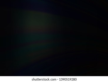 Dark Black vector blurred shine abstract background. Colorful illustration in blurry style with gradient. The template can be used for your brand book.