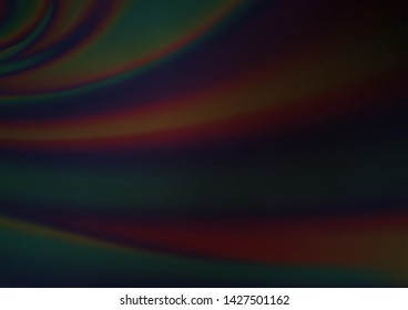 Dark Black vector blurred shine abstract background. An elegant bright illustration with gradient. A completely new template for your design.