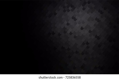 Dark Black vector blurry arched background. A sample with curved shapes. A completely new template for your business design.