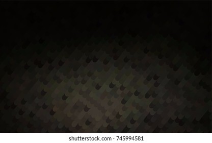 Dark Black vector blurry arched pattern. Geometric illustration in Origami style with gradient.  The best curved design for your business.