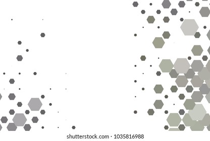 Dark Black vector blurry hexagon background design. Geometric background in Origami style with gradient. 