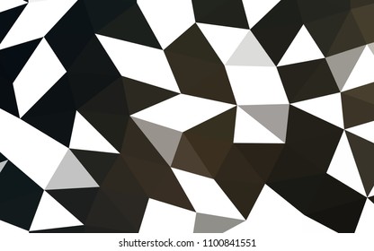 Dark Black vector blurry hexagon blurry triangle. Triangular geometric sample with gradient.  The best triangular design for your business.