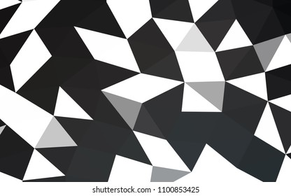 Dark Black vector blurry hexagon blurry triangle. An elegant bright illustration with gradient. The completely new template can be used for your brand book.