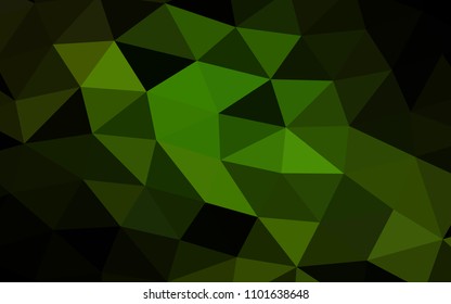 Dark Black vector blurry hexagon blurry triangle. A completely new color illustration in a vague style. The best triangular design for your business.