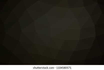 Dark Black vector blurry hexagon blurry triangle. Geometric illustration in Origami style with gradient.  A new texture for your design.