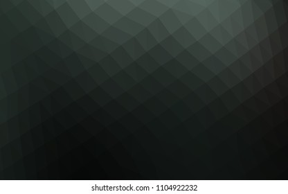 Dark Black vector blurry hexagon pattern. Creative geometric illustration in Origami style with gradient. A new texture for your design.