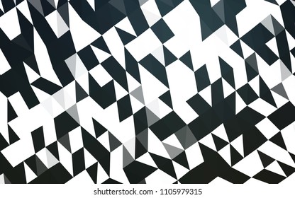 Dark Black vector blurry hexagon pattern. A sample with polygonal shapes. Triangular pattern for your business design.