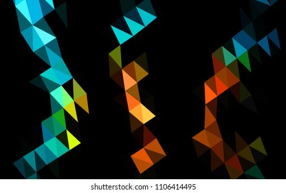 Dark Black vector blurry hexagon texture. A sample with polygonal shapes. The elegant pattern can be used as part of a brand book.