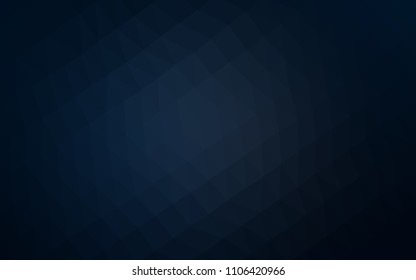 Dark Black vector blurry hexagon pattern. Geometric illustration in Origami style with gradient.  The best triangular design for your business.