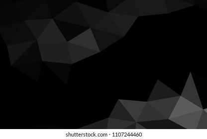 Dark Black vector blurry hexagon blurry triangle. Shining colored illustration in a Brand new style. The template can be used as a background for cell phones.