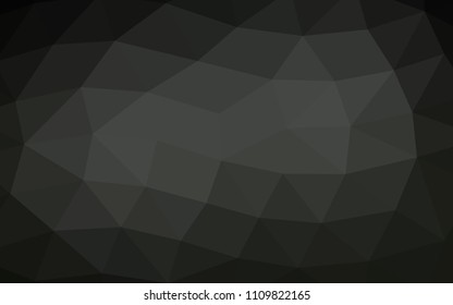 Dark Black vector blurry hexagon blurry triangle. An elegant bright illustration with gradient. Brand new design for your business.