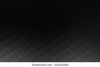 Dark Black vector blurry hexagon texture. A vague abstract illustration with gradient. The template can be used as a background for cell phones.