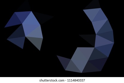 Dark Black vector blurry hexagon blurry triangle. A completely new color illustration in a vague style. A completely new template for your business design.