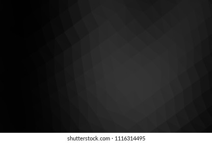 Dark Black vector blurry hexagon texture. Colorful abstract illustration with gradient. The completely new template can be used for your brand book.