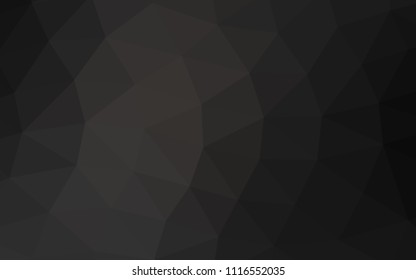 Dark Black vector blurry hexagon blurry triangle. Shining colored illustration in a Brand new style. A new texture for your design.