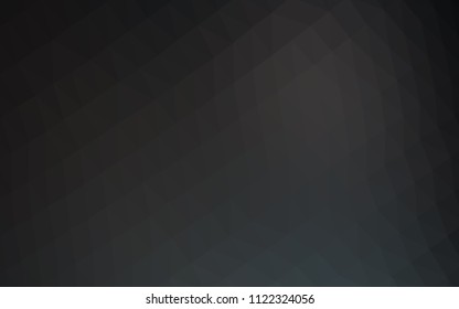 Dark Black vector blurry hexagon texture. Shining illustration, which consist of triangles. Brand new design for your business.