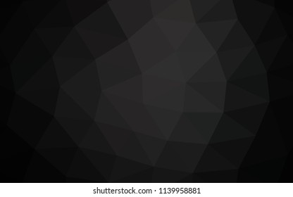 Dark Black vector blurry hexagon blurry triangle. An elegant bright illustration with gradient. The polygonal design can be used for your web site.