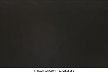 Dark Black vector blurry hexagon pattern. Shining illustration, which consist of triangles. A completely new design for your business.