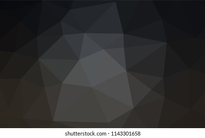 Dark Black vector blurry hexagon texture. A sample with polygonal shapes. The template can be used as a background for cell phones.