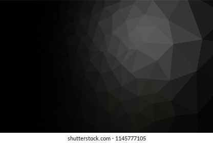 Dark Black vector blurry hexagon template. Modern geometrical abstract illustration with gradient. A completely new template for your business design.
