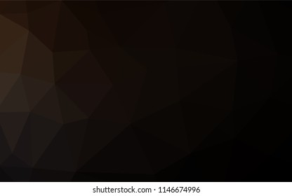 Dark Black vector blurry hexagon texture. Triangular geometric sample with gradient.  A completely new design for your business.